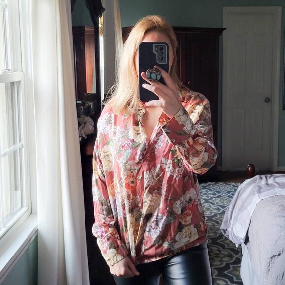 Zara Tops - Zara Button Down Floral Shirt Medium Cute Career Casual Top Cottage Core Flowers